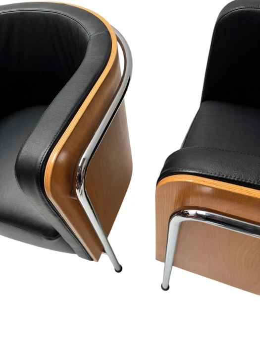 Bauhaus Style S3002 Club Tub Armchairs by Christoph Zschoke for Thonet, 2000s